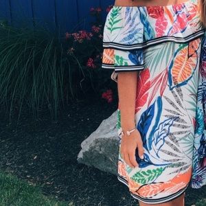 Floral off the shoulder dress